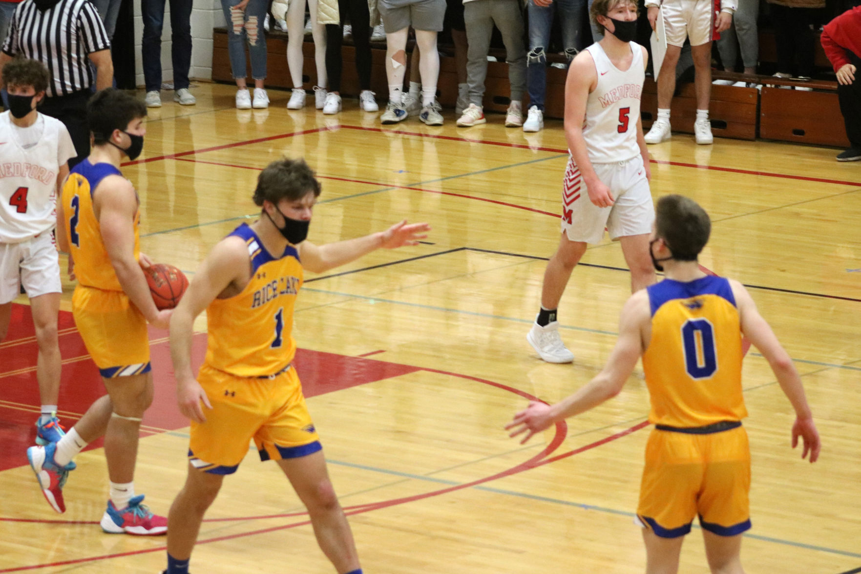 Rice Lake boys basketball at Medford 2-25-21